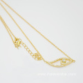 Fashion Eye Yellow Gold Necklace